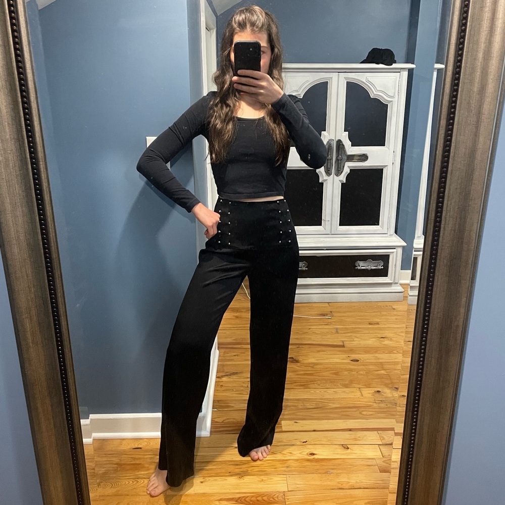High Waisted Flare Trouser